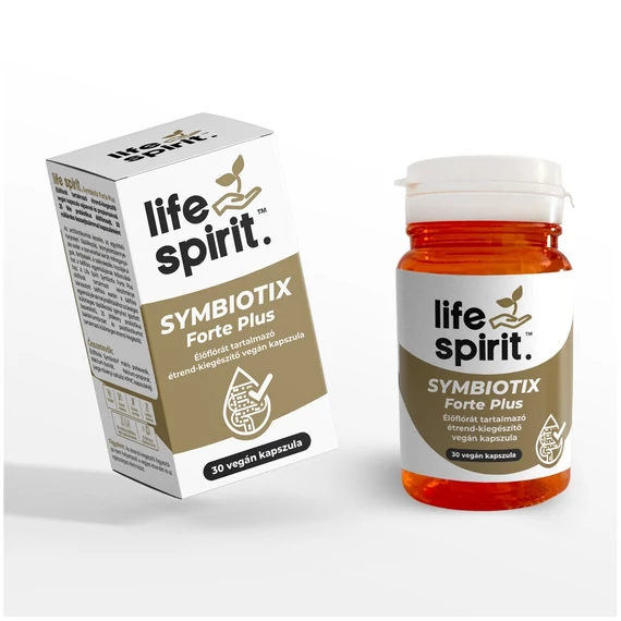 Life Spirit Symbiotix Forte Plus élőflórát és posztbiotikumokat tartalmazó étrend-kiegészítő kapszula 30 db